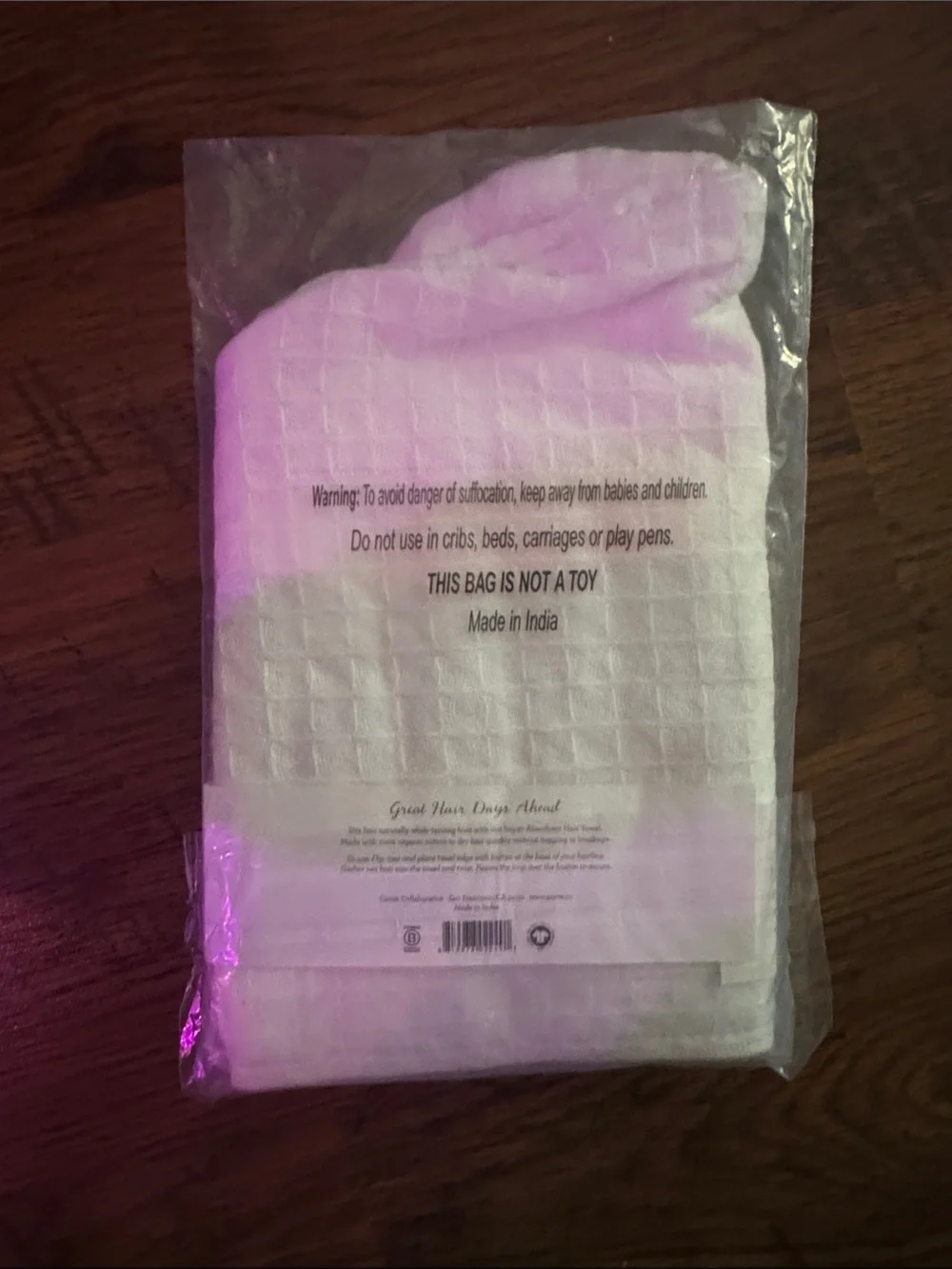 Grove White Super Absorbent Hair Towel C1.B.1R
